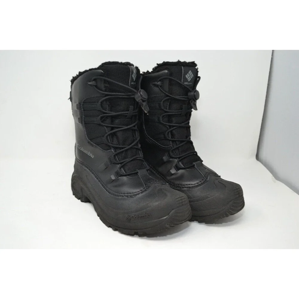 Columbia Waterproof Boots Youth 5 Bugaboot Celsius Black Lace Up BY4430-010‎